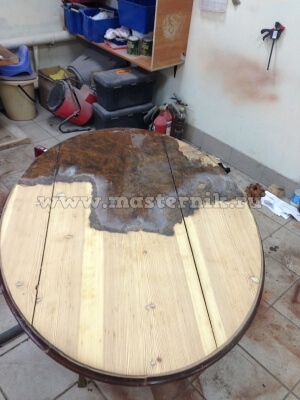 Реставрация стола в мастерской